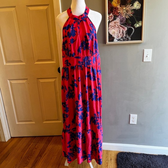 Women's Floral Halter Top Maxi 2XL Resort Beachy Boho - Picture 1 of 12